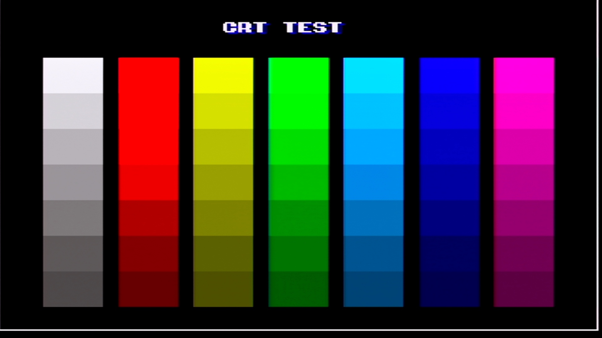 CRT test screen